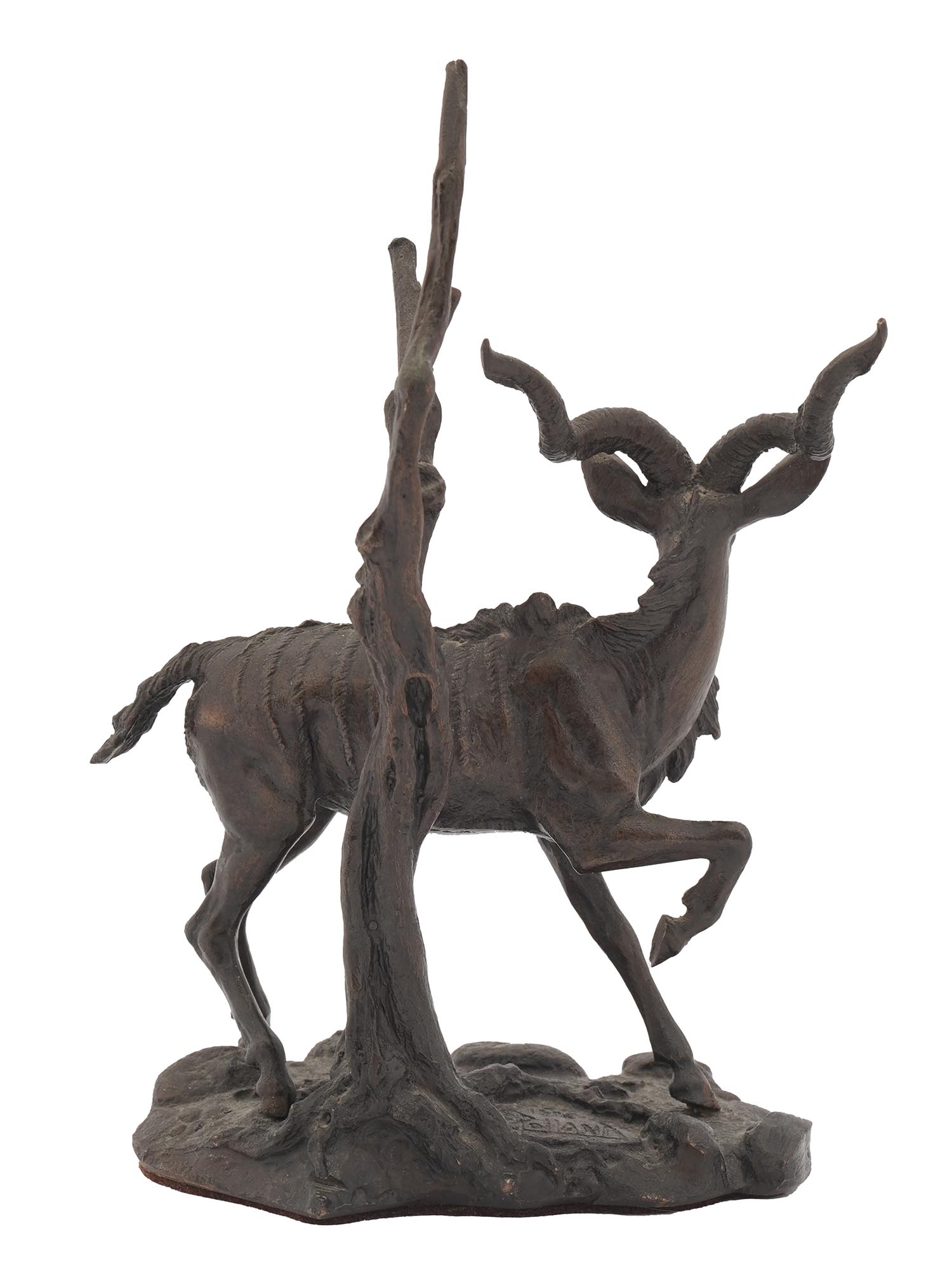 BRONZE FIGURE GREATER KUDU BY THE FRANKLIN MINT PIC-3